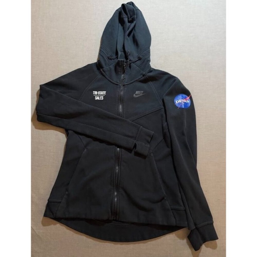 Nike TRI-STATE Sweatshirt Womens Small Black Full-Zip‎ Long Sleeve Hoodie Ladies